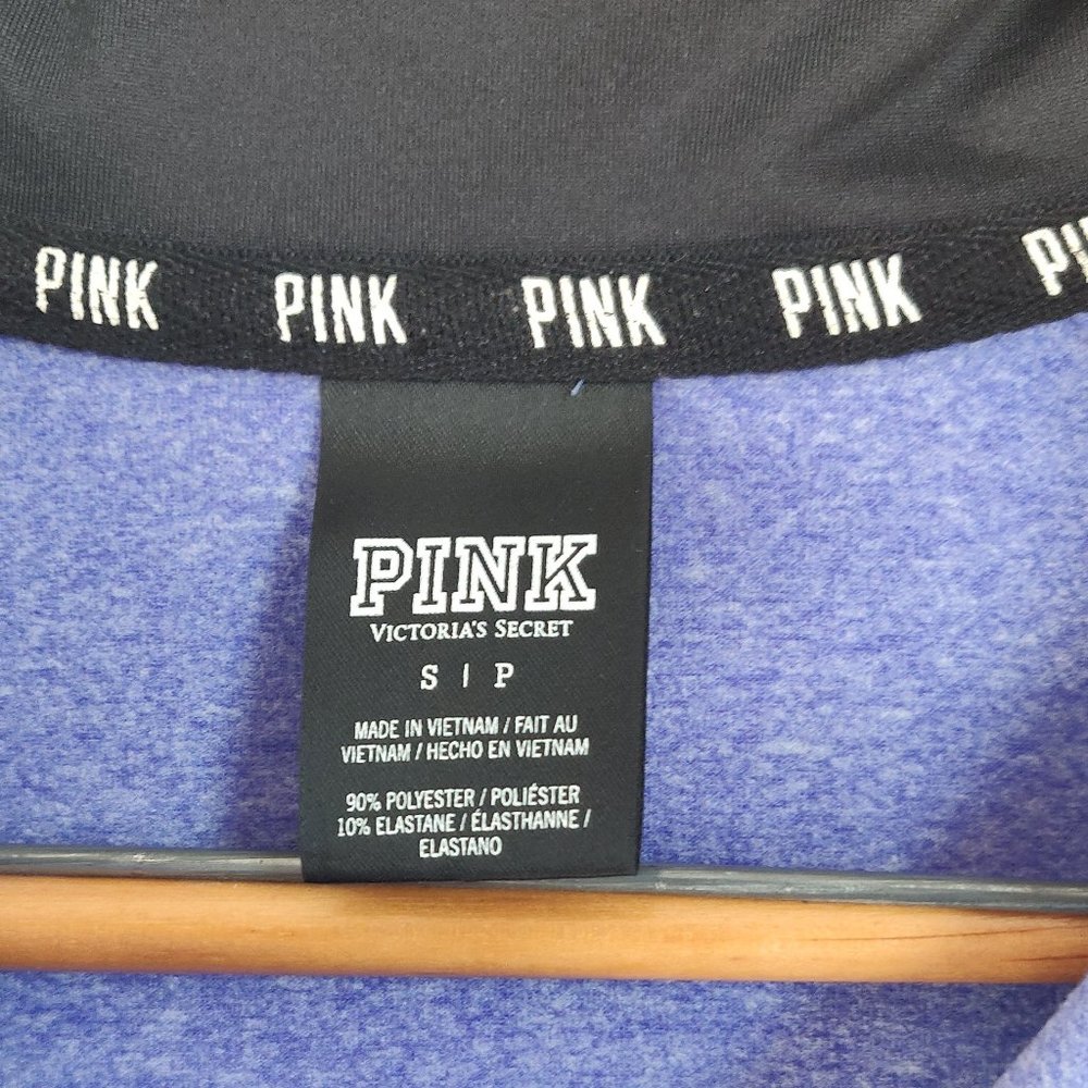 Victoria Secret Pink Size Small Petite Workout Quarter Zip Sweatshirt - Picture 3 of 5